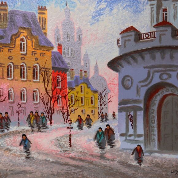 Anatole Krasnyansky “Gdansk" City Square, Hand Signed, Limited Edition Serigraph - Picture 6 of 8